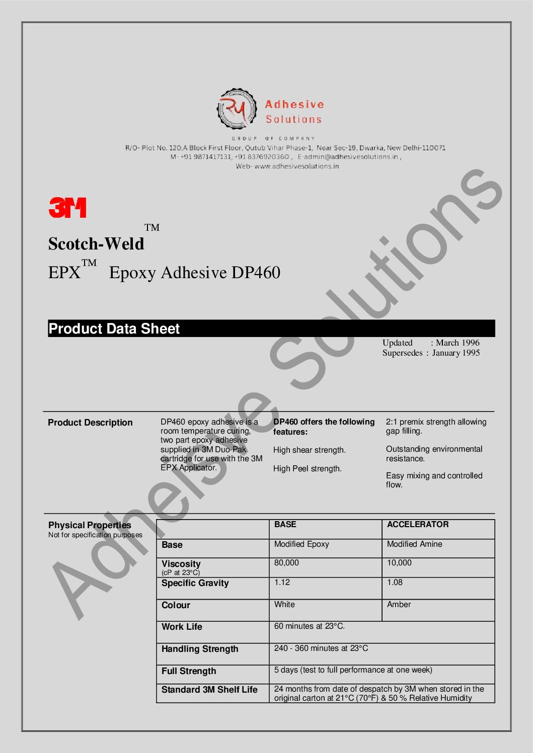 3M™ Scotch-Weld™ Epoxy Adhesive DP460(50ml)