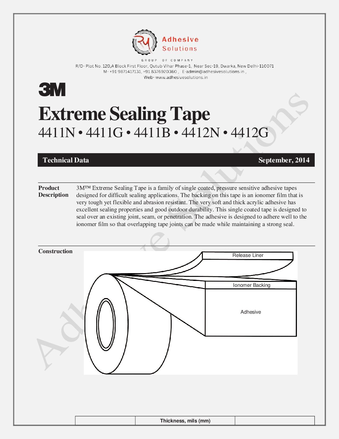 3M Extreme Sealing Tape 4411B(2″X32.91m)