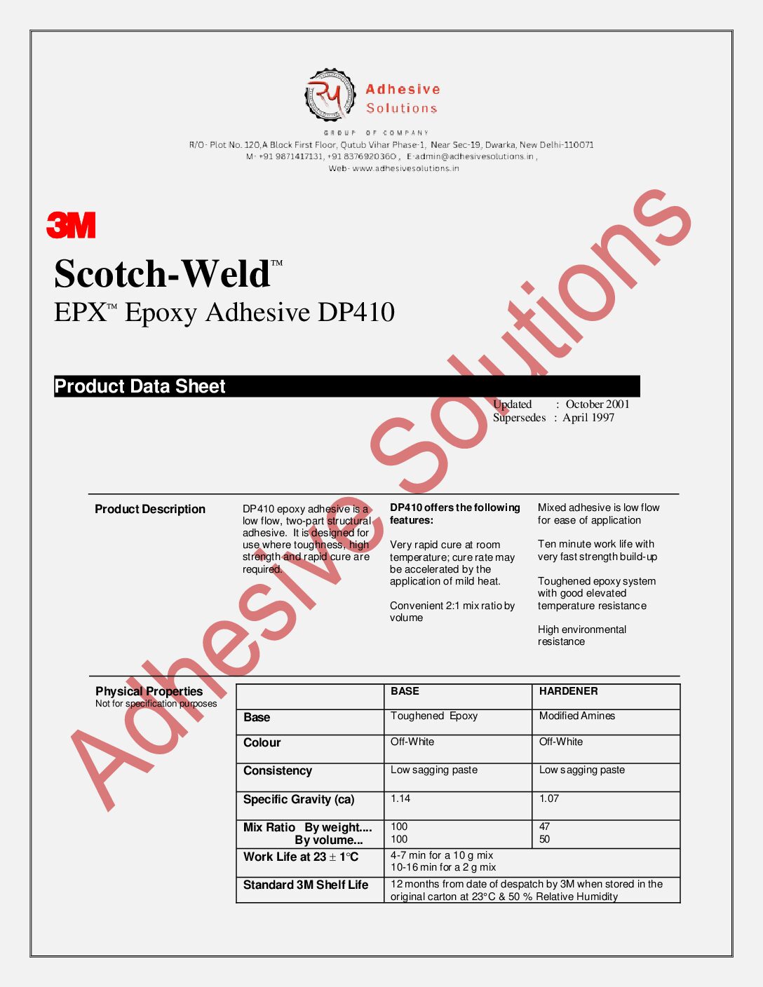 3M™ Scotch-Weld™ Epoxy Adhesive DP410(50ml)